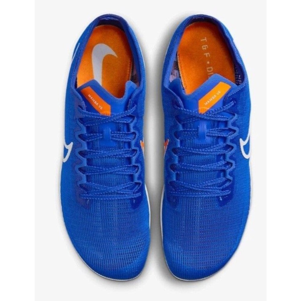 Nike Zoom Mamba 6 Track Field Distance Spikes Racer Blue DR2733-400 Sz 12 EU 46